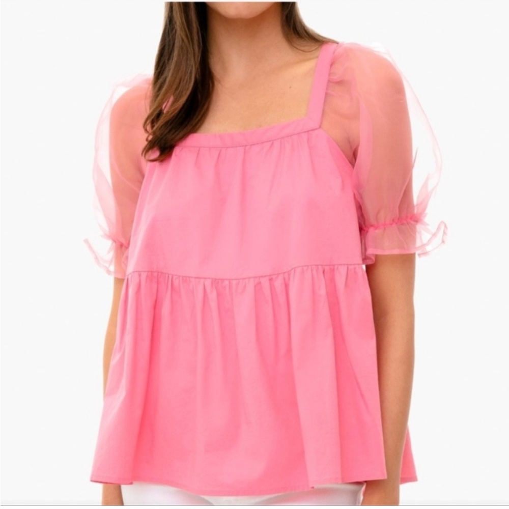 Tuckernut Pomander Place Tinsley Peplum Top XS